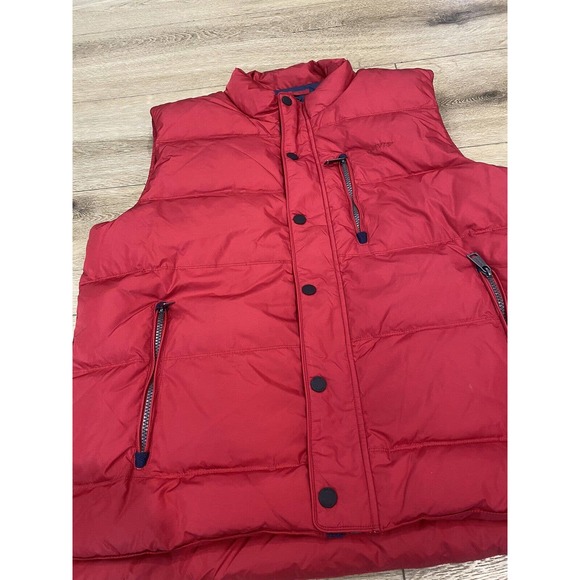 Orvis Men's Large Duck Down Fill Puffy Vest Red - Picture 2 of 7